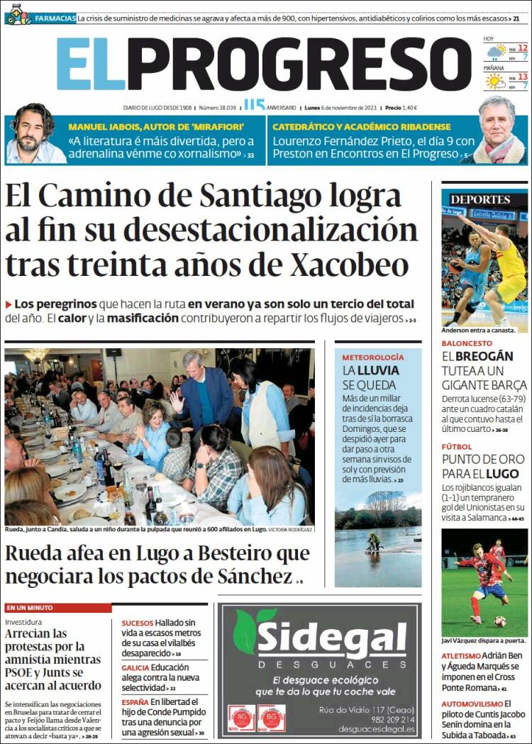 Portada de El Progreso (Espa&ntilde;a)