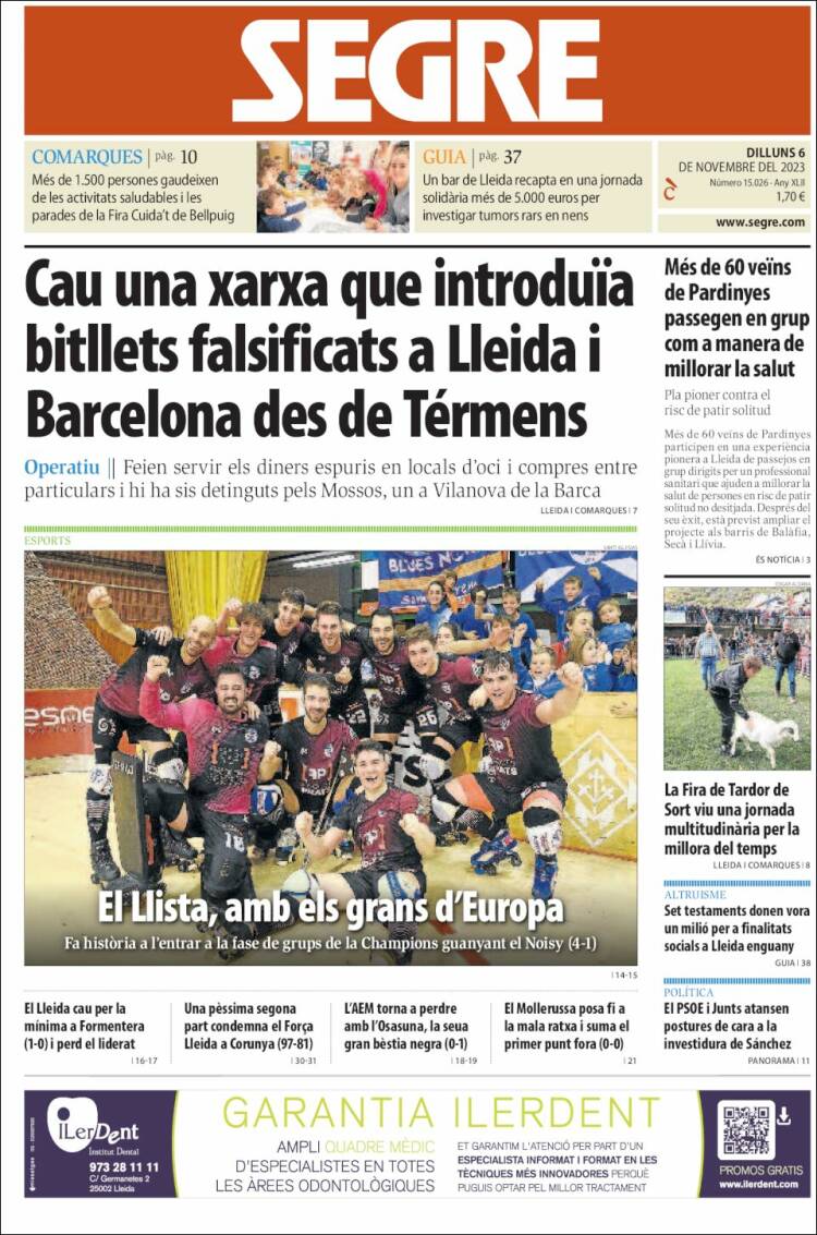 Portada de Segre (Espa&ntilde;a)