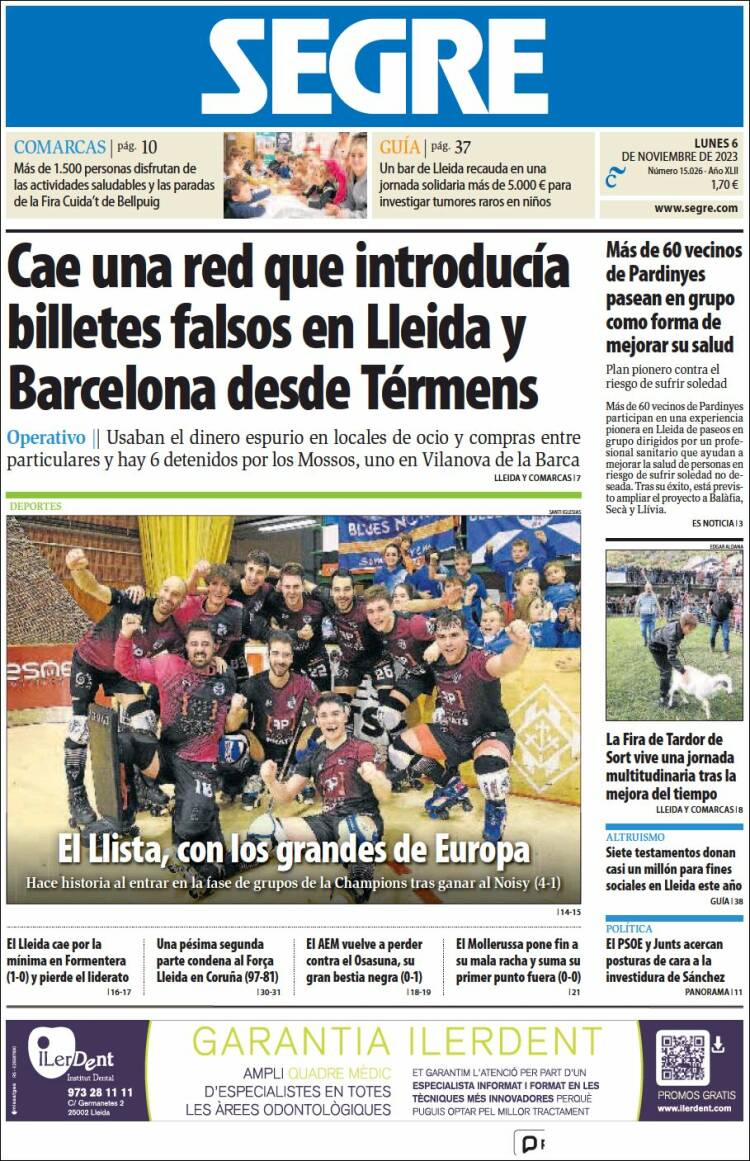 Portada de Segre  (Espa&ntilde;a)
