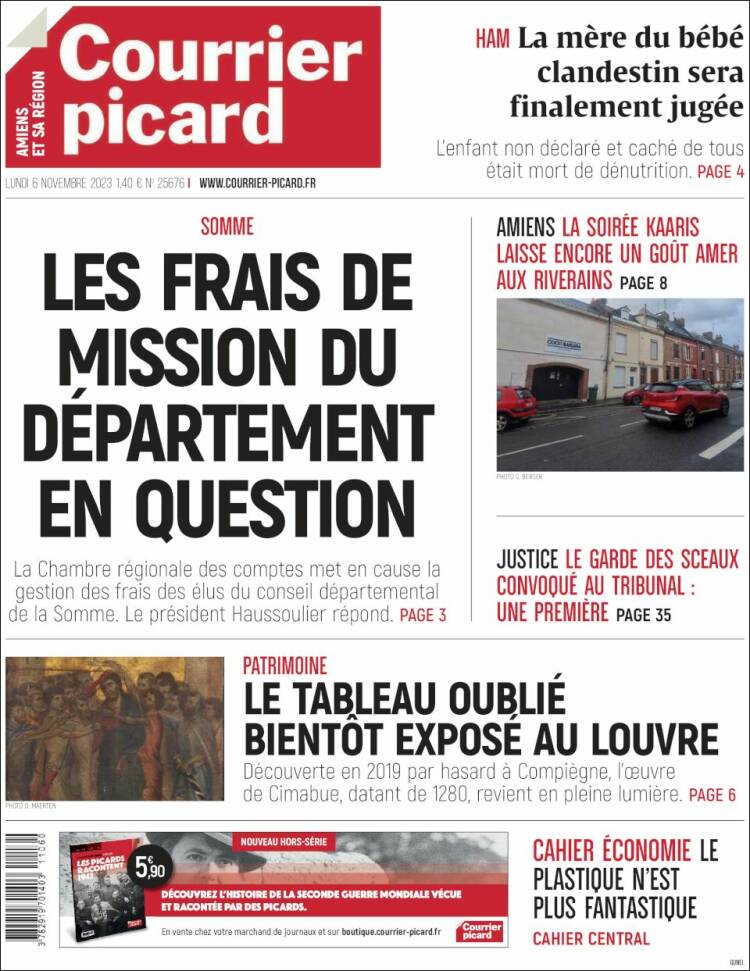 Portada de Courrier Picard (Francia)