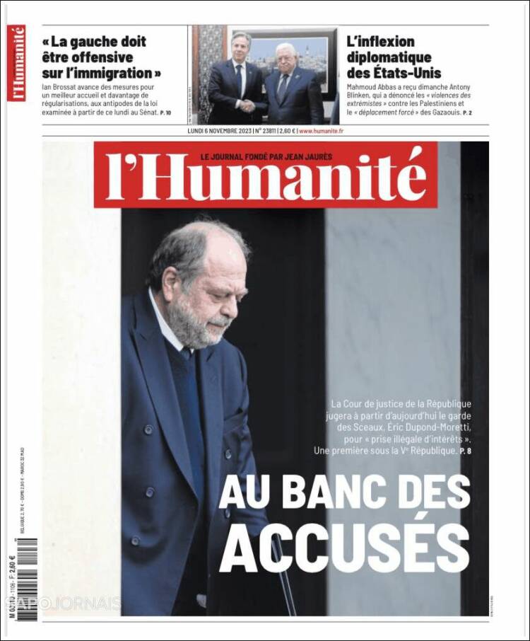 Portada de l'Humanite (Francia)