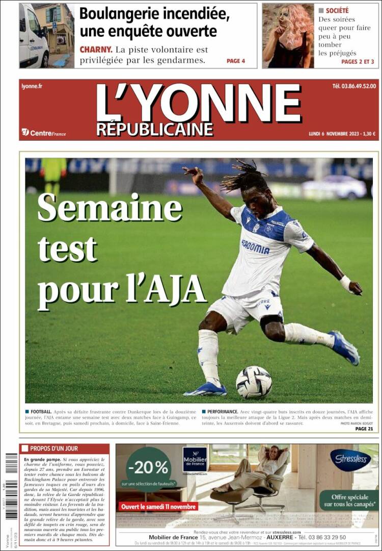 Portada de L'Yonne-Républicaine (Francia)