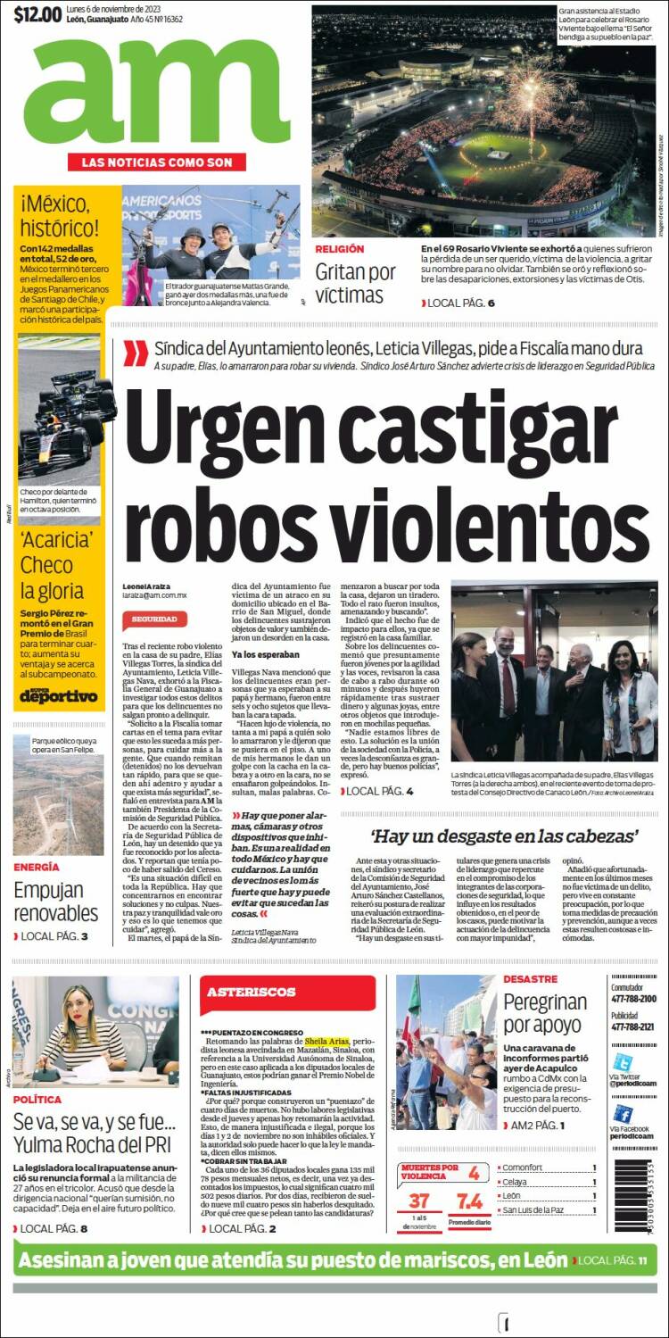Portada de Al Día A.M. (México)