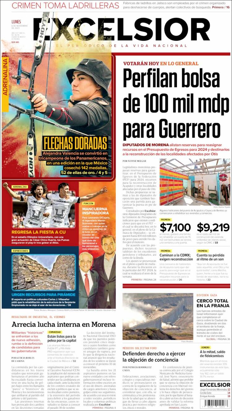 Portada de Excelsior (México)