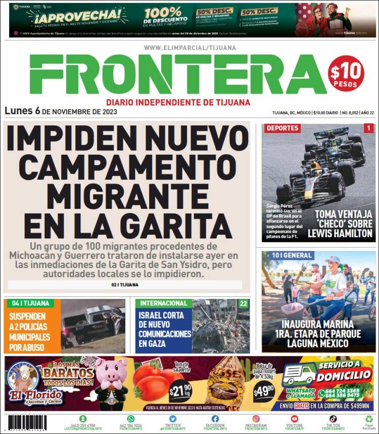 Portada de Frontera (México)
