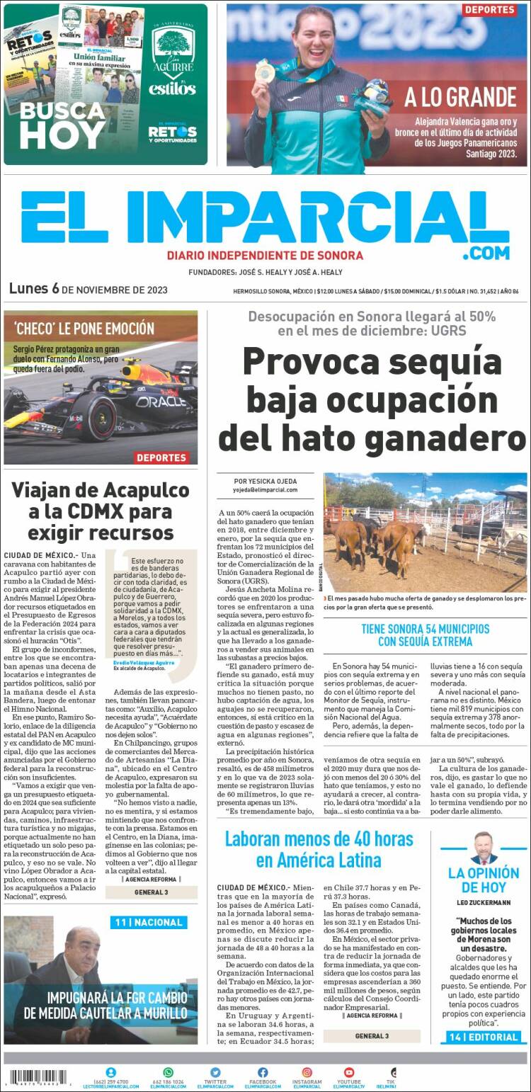 Portada de El Imparcial (México)