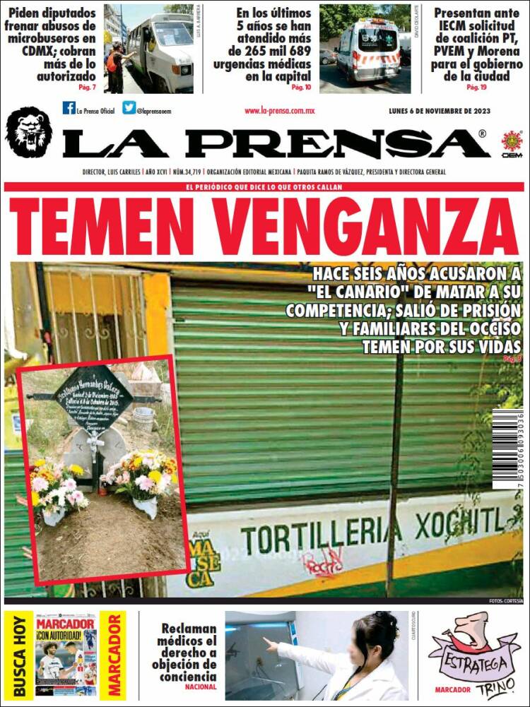 Portada de La Prensa (México)