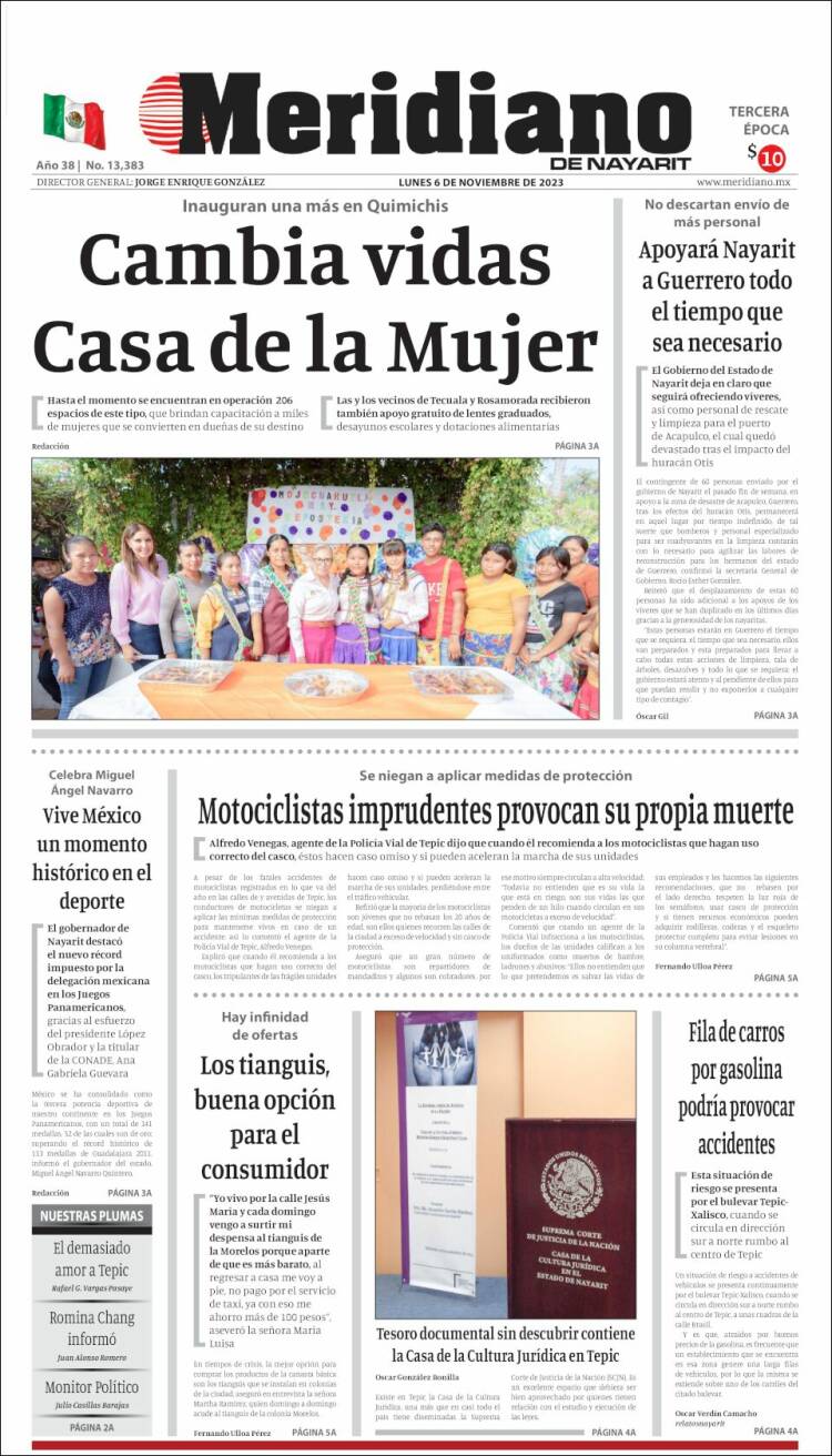 Portada de Meridiano (México)