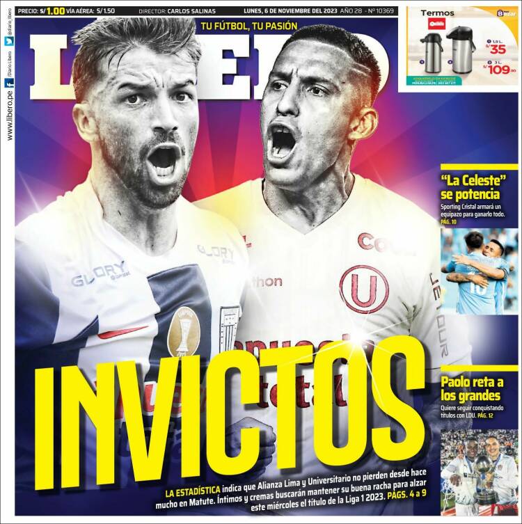 Portada de Líbero (Per&uacute;)
