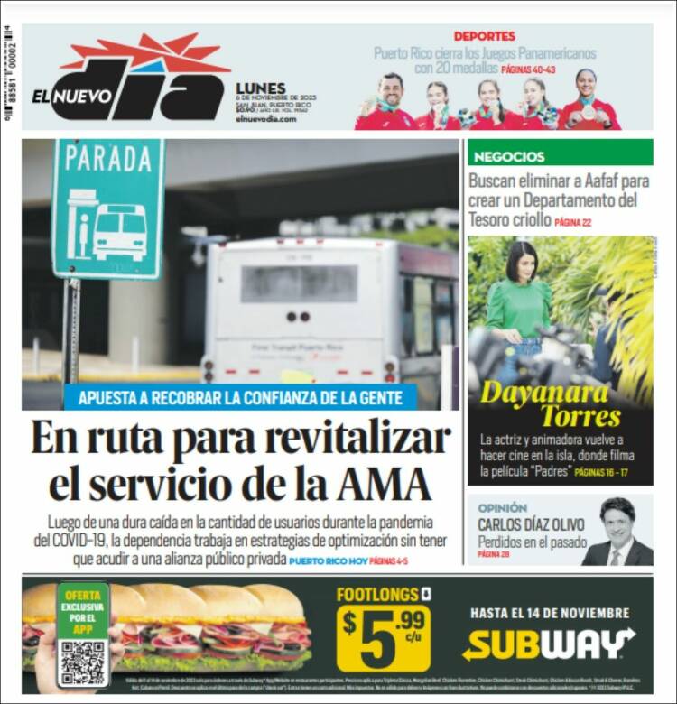 Portada de El Nuevo Día (Puerto Rico)
