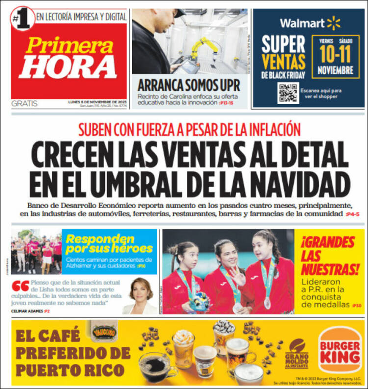 Portada de Primera Hora (Puerto Rico)