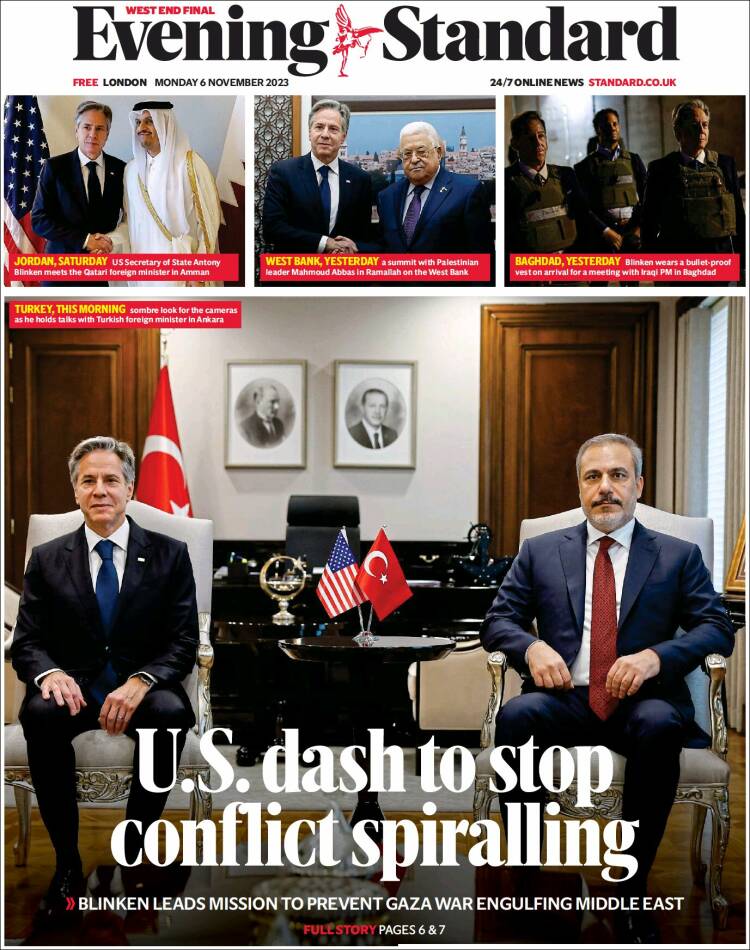 Portada de Evening Standard (Reino Unido)