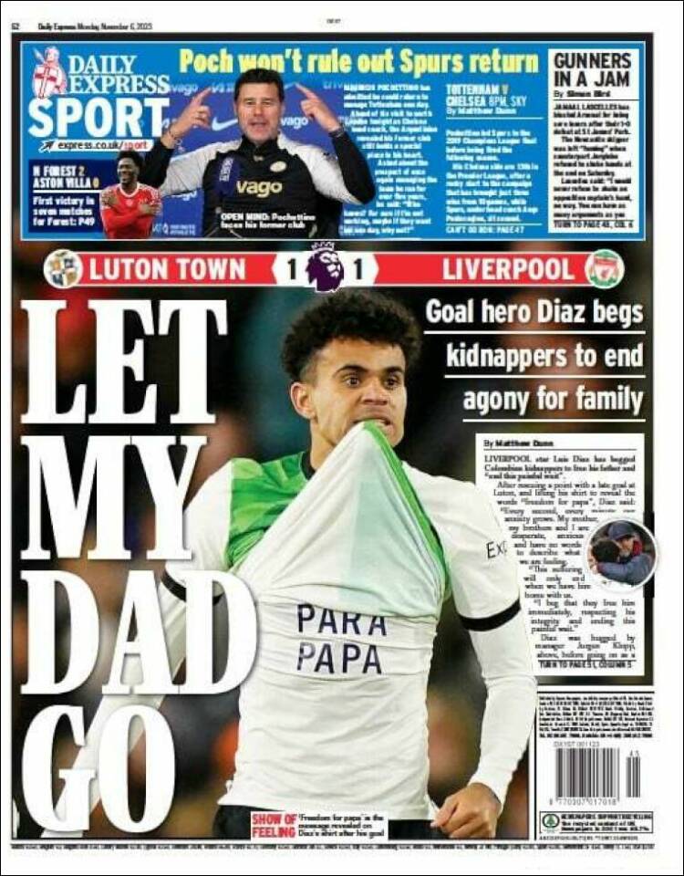 Portada de Express Sport (Reino Unido)