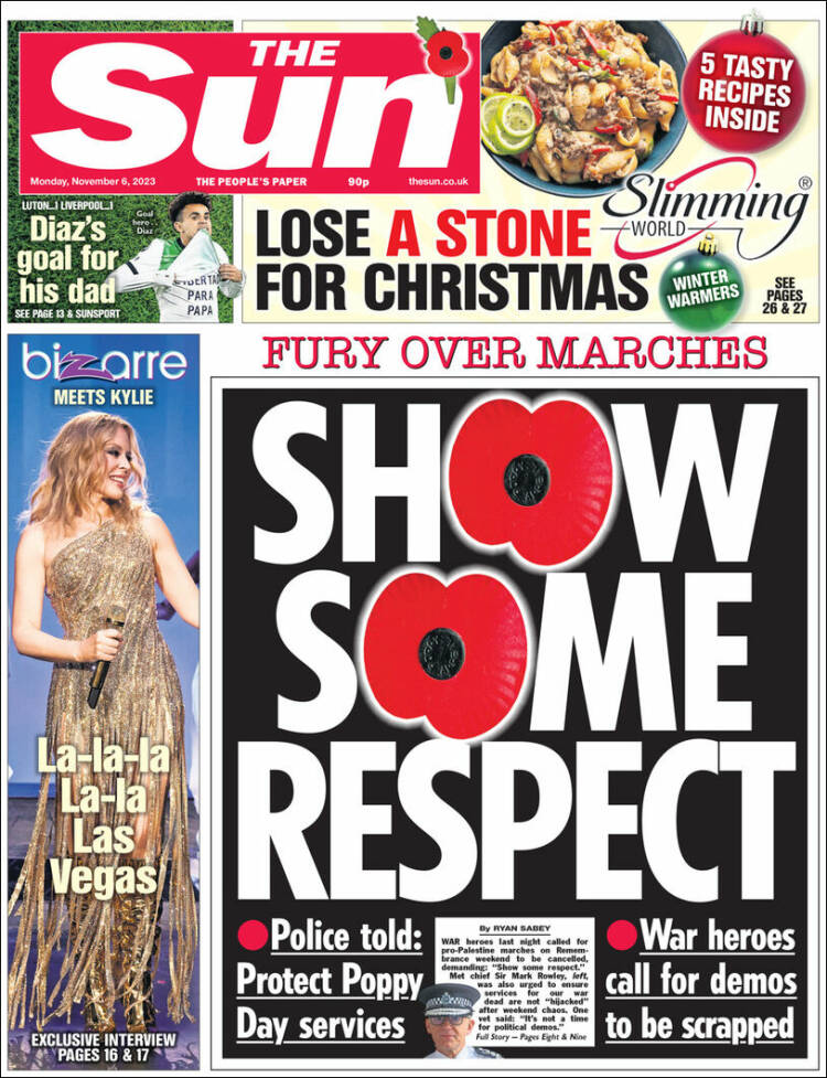 Portada de The Sun (Reino Unido)