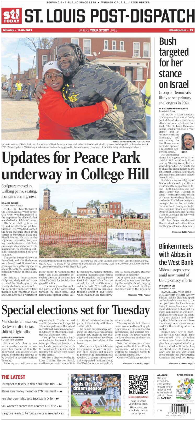 Portada de St. Louis Post-Dispatch (USA)
