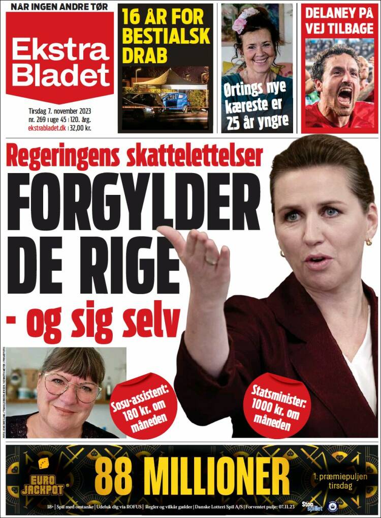 Portada de Ekstra Bladet (Dinamarca)