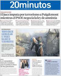 Portada de 20 Minutos - Madrid (España)