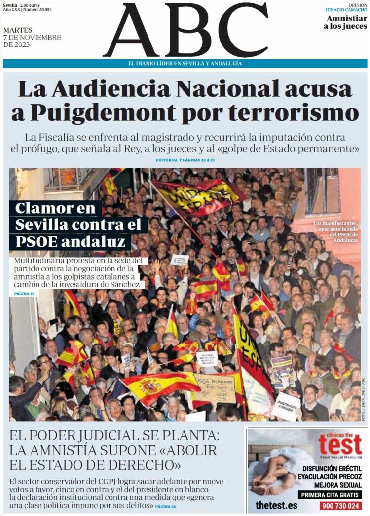 Portada de ABC - Sevilla (España)