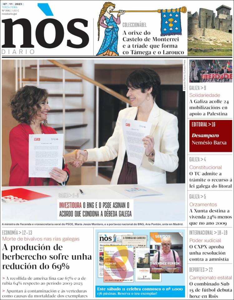 Portada de Nòs Diario (España)