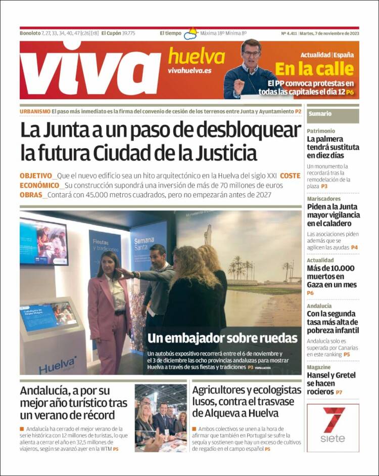 Portada de Viva Huelva (España)