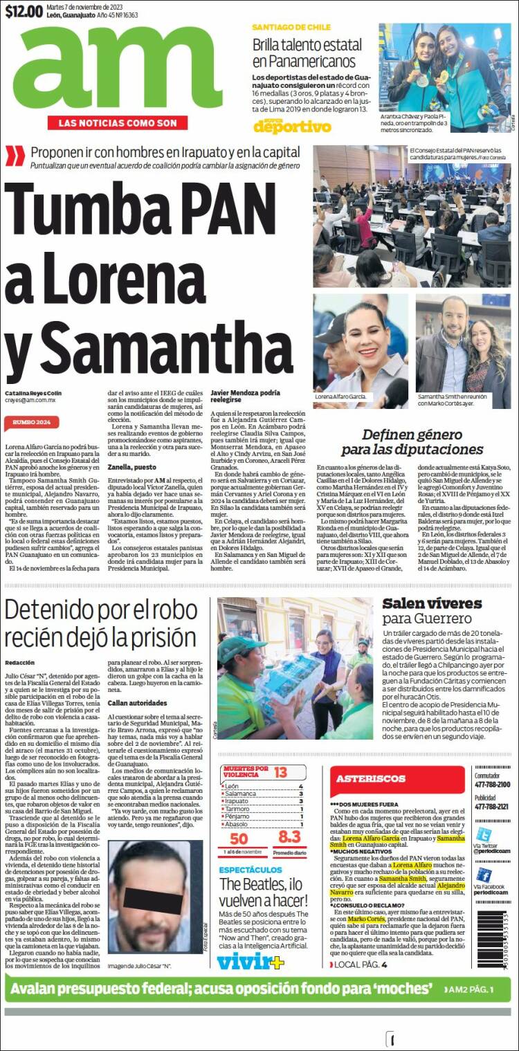 Portada de Al Día A.M. (México)
