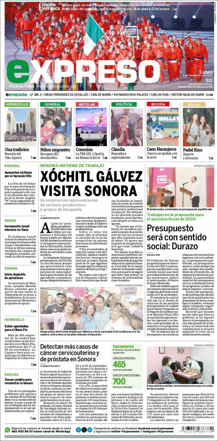 Portada de Expreso (México)