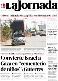 Portada de La Jornada (México)