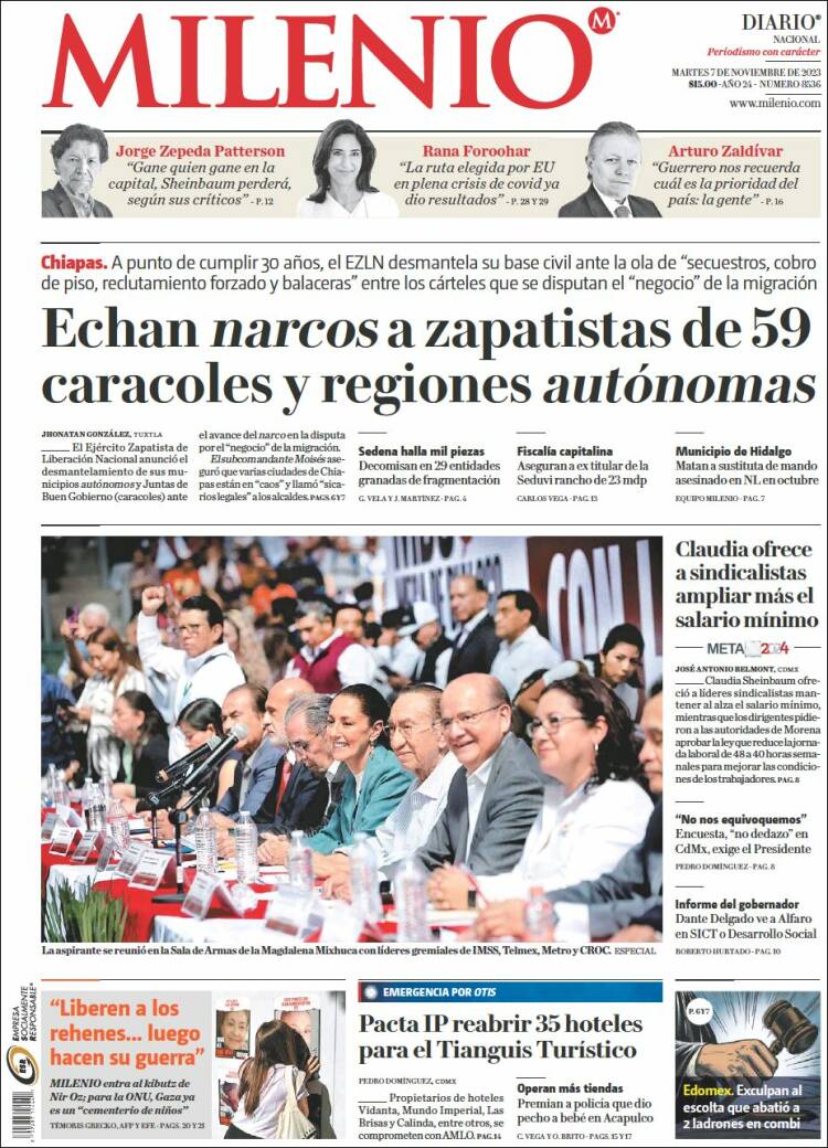 Portada de Milenio (México)