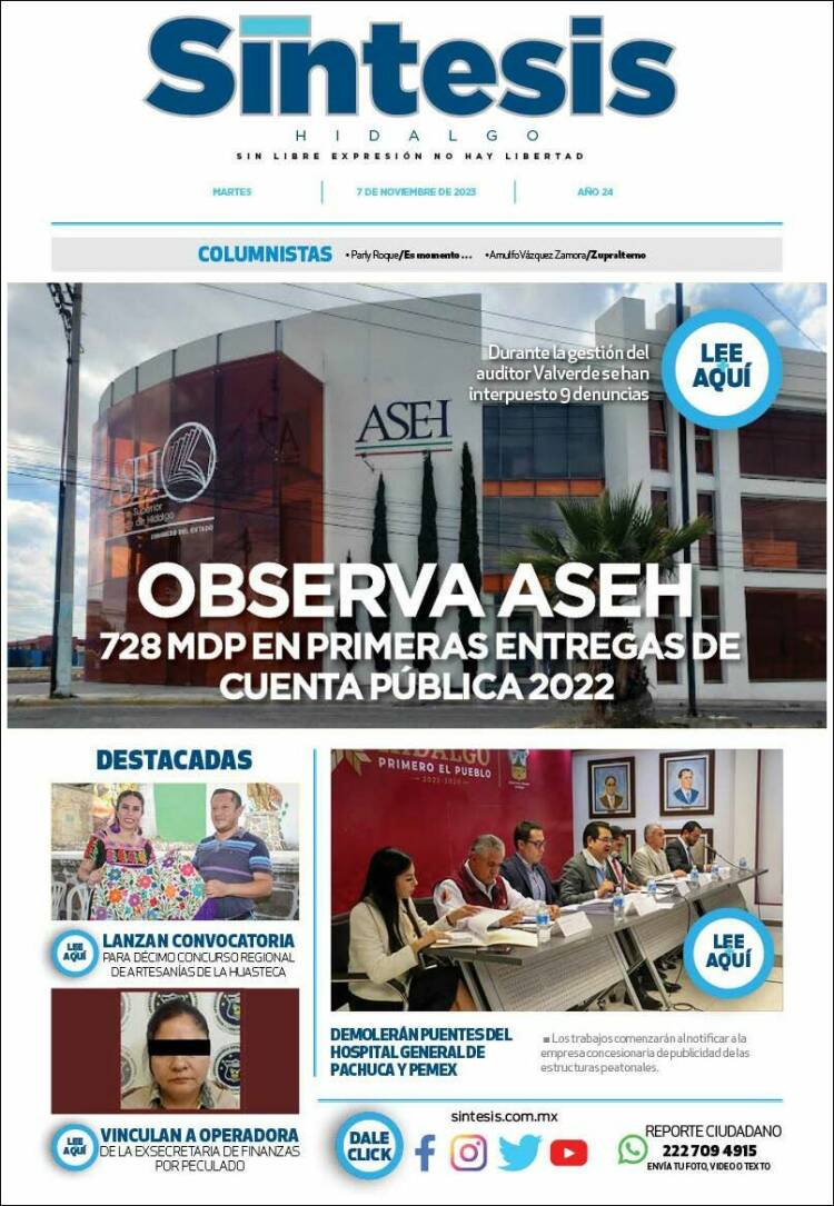 Portada de Sistesis - Hidalgo (México)