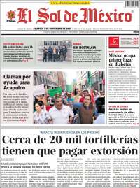 Portada de El Sol de México (México)
