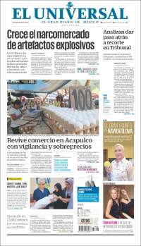 Portada de El Universal (México)