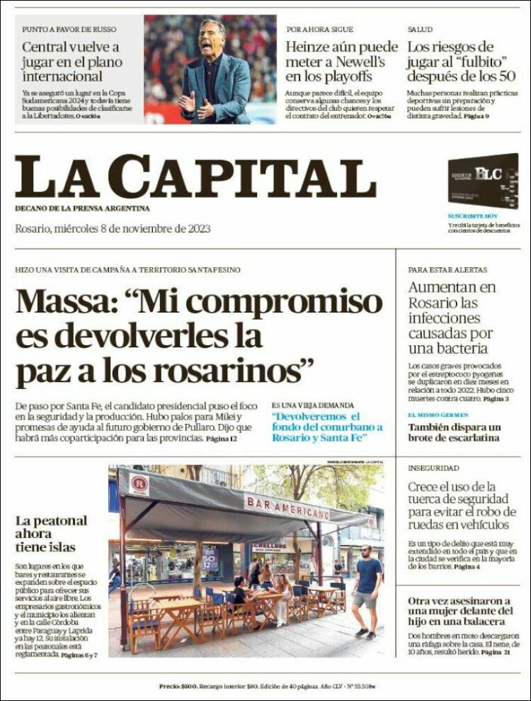 Portada de La Capital - Rosario (Argentina)