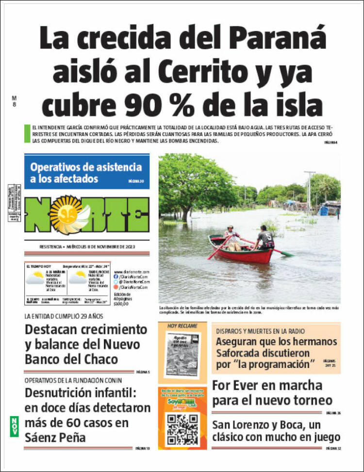Portada de Diario Norte (Argentina)
