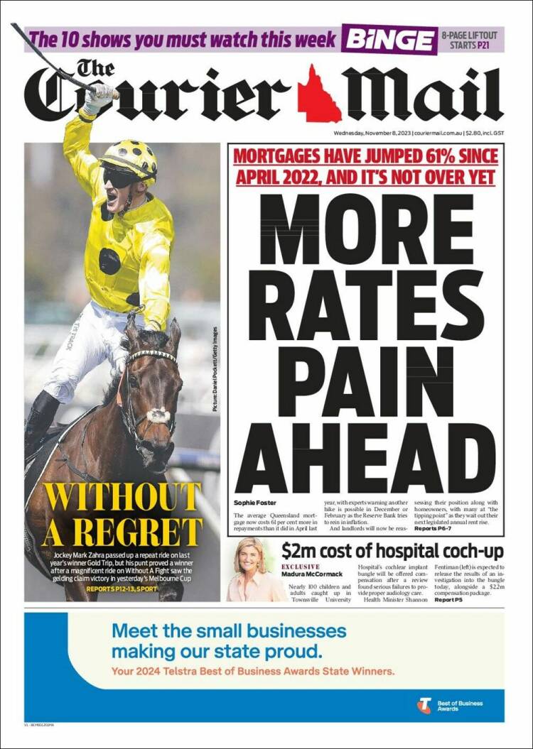 Portada de The Courier-Mail (Australia)