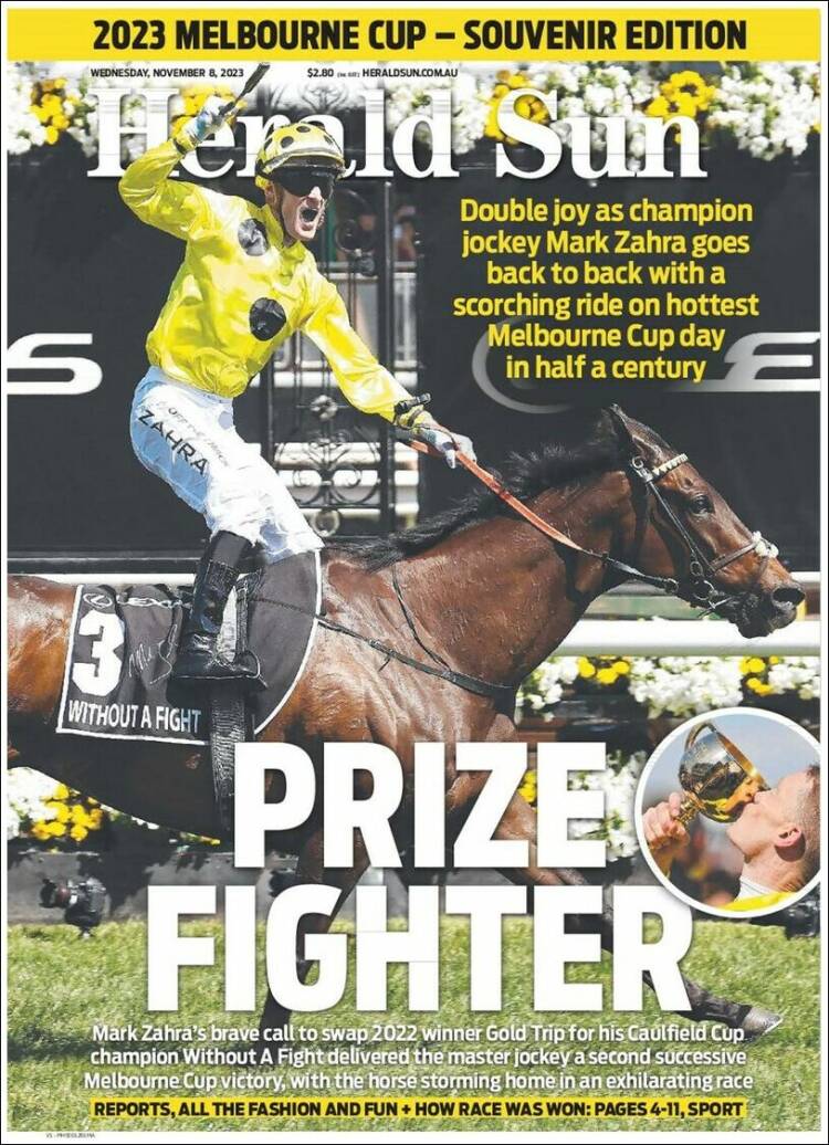 Portada de Herald Sun (Australia)