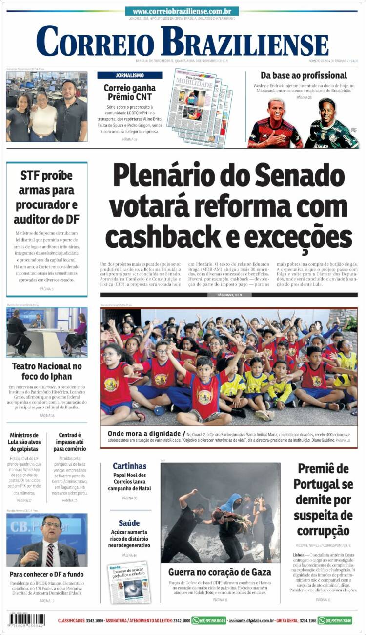 Portada de Correio Braziliense (Brasil)