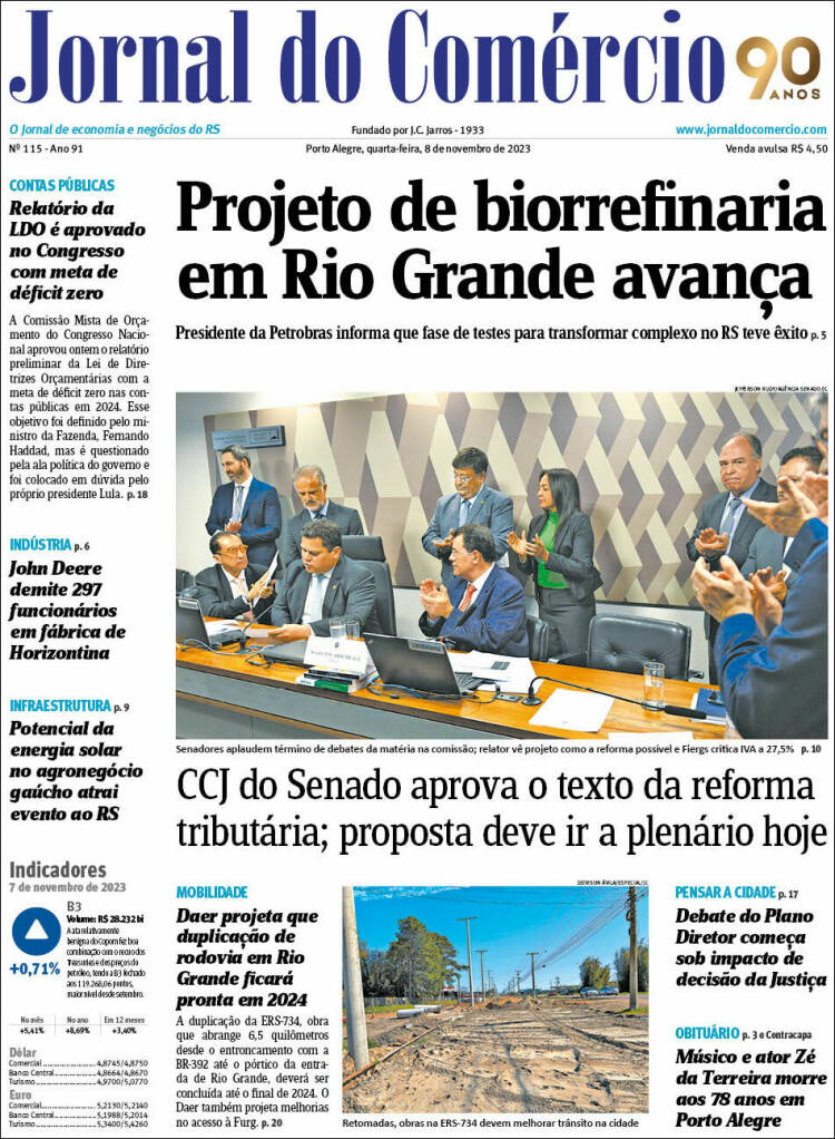 Portada de Jornal do Comércio (Brasil)