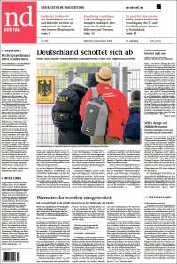 Portada de Neues Deutschland (Alemania)