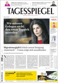 Portada de Der Tagesspiegel (Alemania)