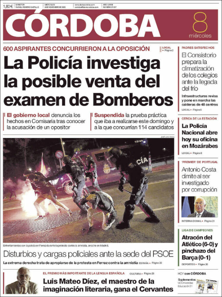 Portada de Diario de Córdoba (España)