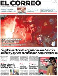 Portada de El Correo - Guipuzcoa (España)