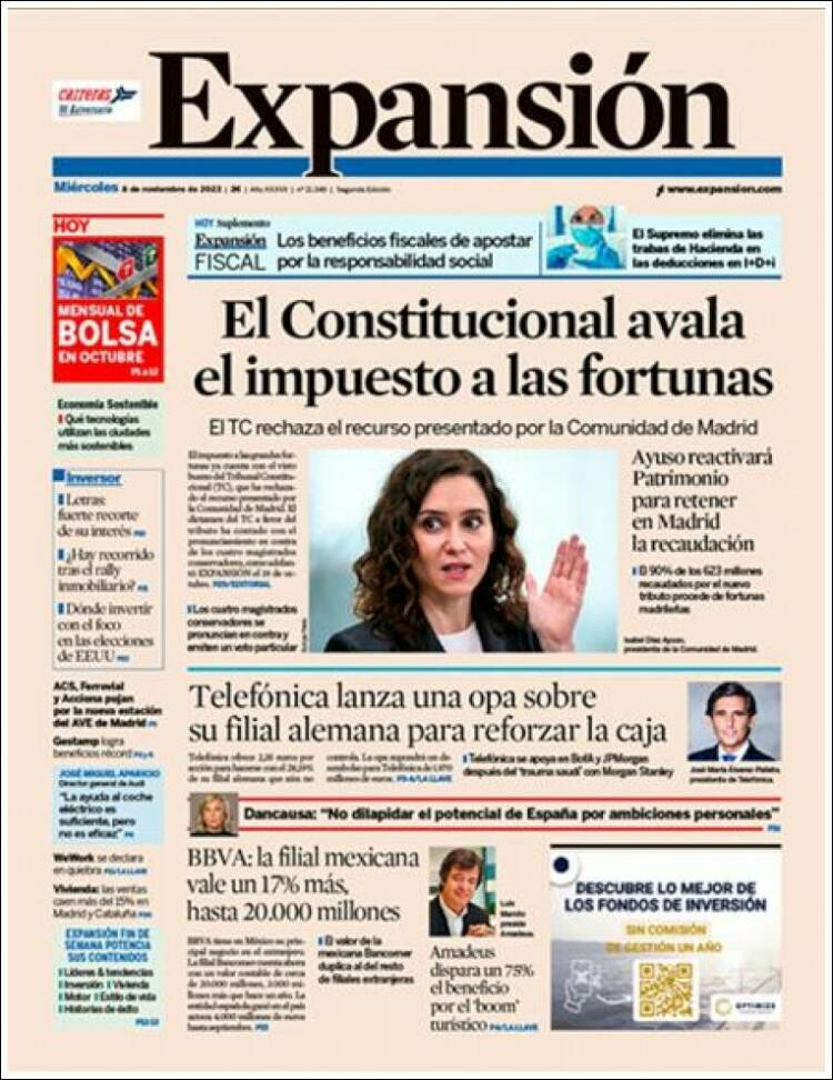 Portada de Expansión (Espa&ntilde;a)