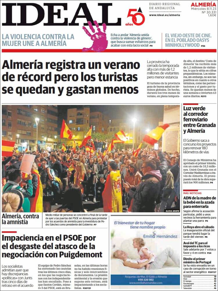 Portada de Ideal Almeria (España)