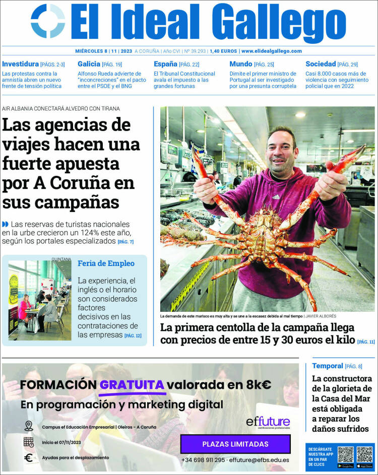 Portada de El Ideal Gallego (España)