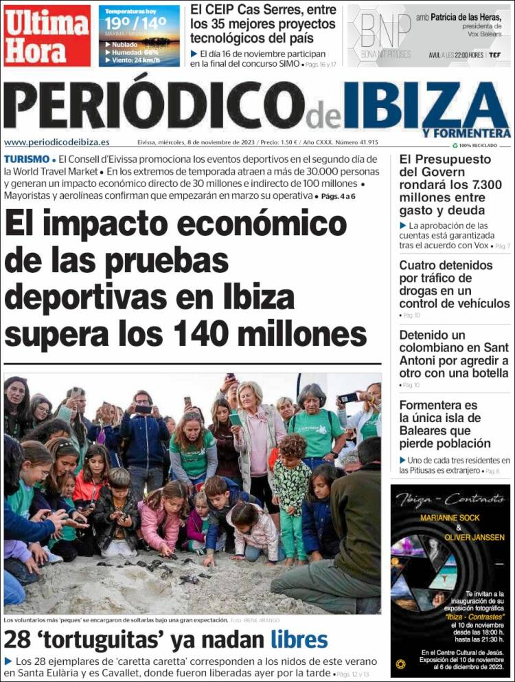 Portada de Periódico de Ibiza (España)