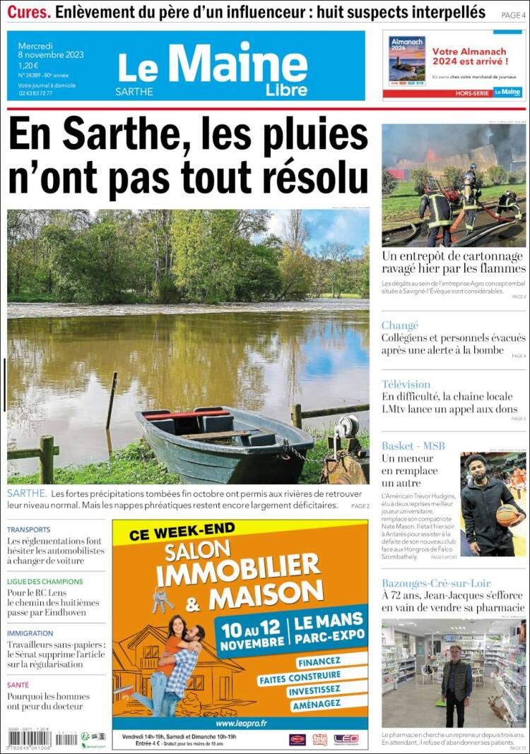 Portada de Le Maine Libre (Francia)