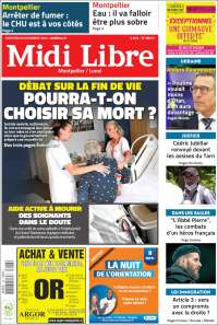 Portada de Midi Libre (Francia)