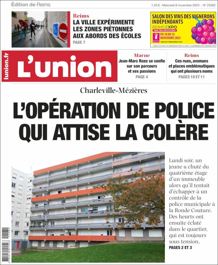 Portada de L'Union (Francia)