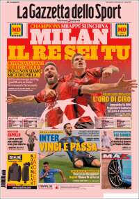 Portada de La Gazzetta dello Sport (Italia)