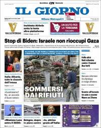 Portada de Il Giorno (Italia)